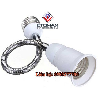 Đui đèn nối dài dây uốn E27 loại 20cm cao cấp