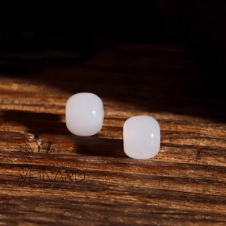 Hạt bạch ngọc dáng lu thống size 8mm