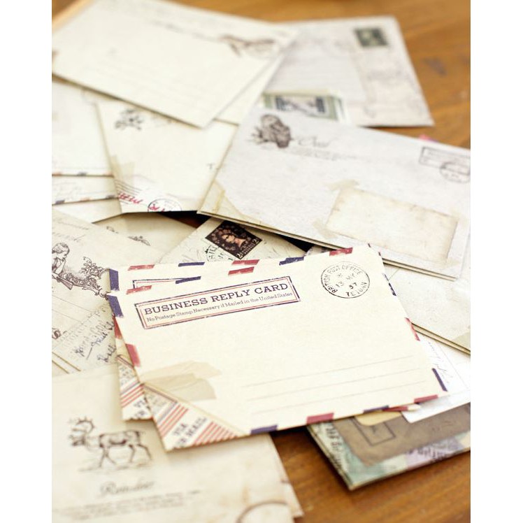Set phong bì thư theo phong cách vintage