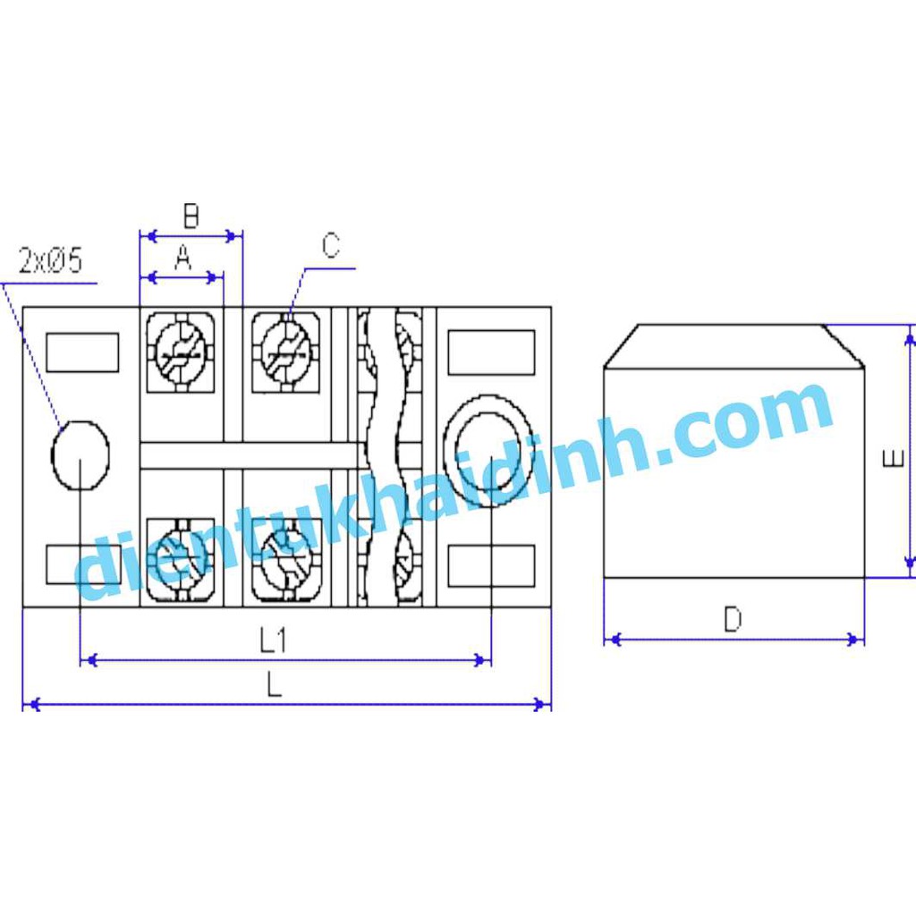 DOMINO, TERMINAL ĐẦU NỐI cầu nối KHỐI 15A 600V 3P/4P/5P/6P/8P/10P/12P kde3521