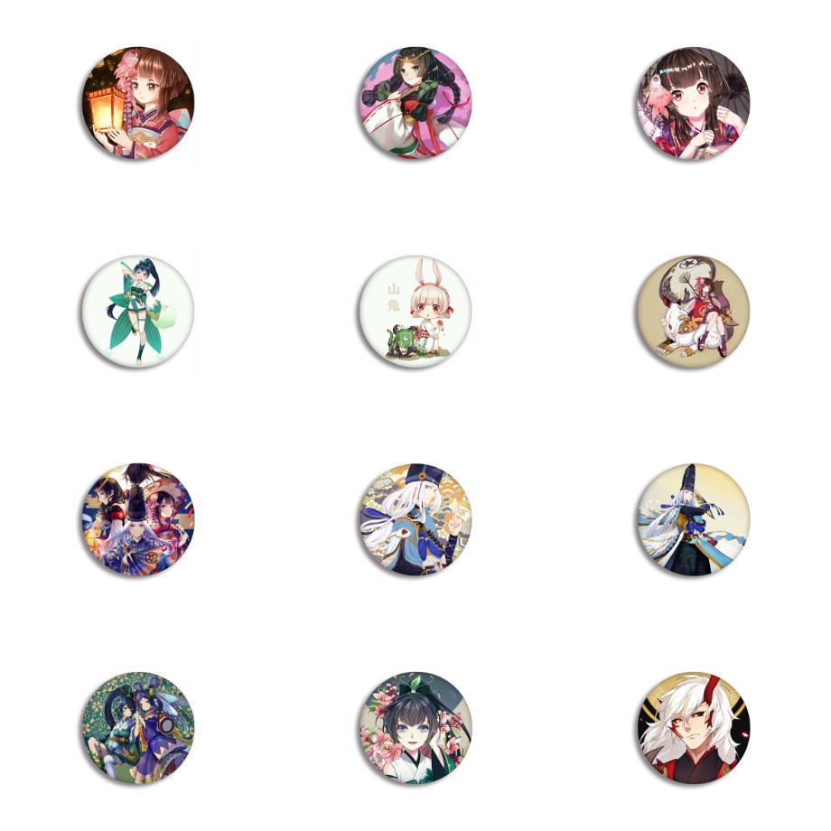 Huy hiệu cài áo IN HÌNH Onmyoji Âm dương sư game chibi dễ thương xinh xắn