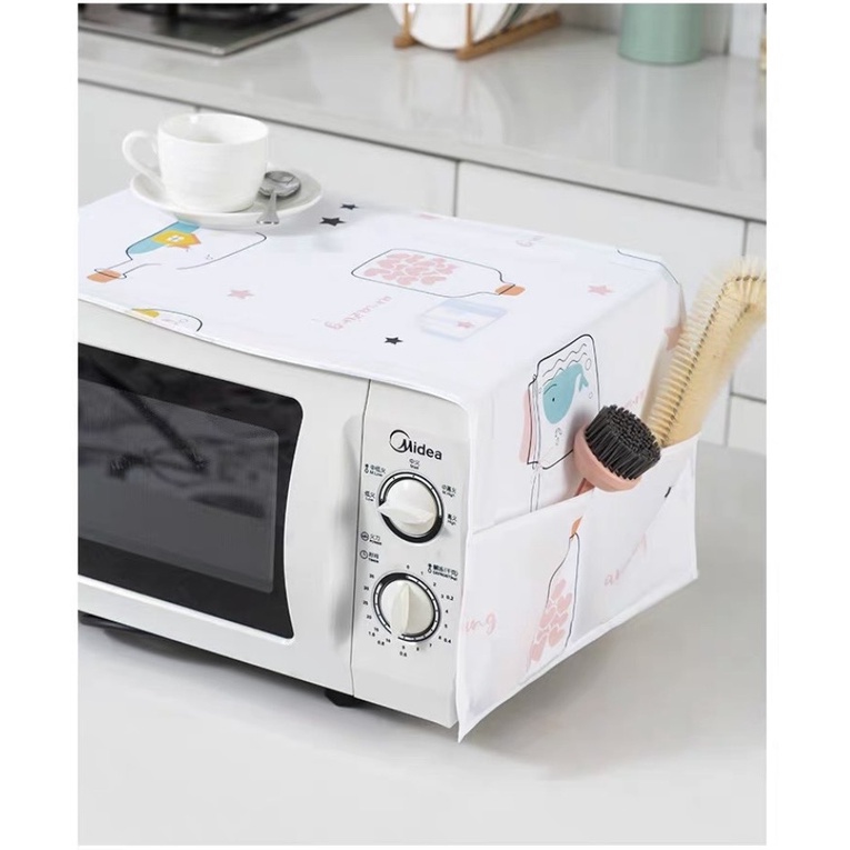 Tấm Phủ Lò Vi Sóng Bằng Vải PEVA Che Bụi Chống Thấm Có Túi Cao Cấp 88311