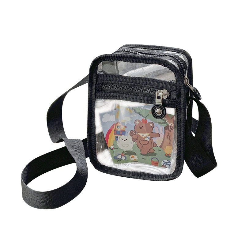 Túi Đeo Chéo Bằng Nhựa Trong Suốt Cỡ Nhỏ Chống Thấm Nước Thời Trang Cho Nữ