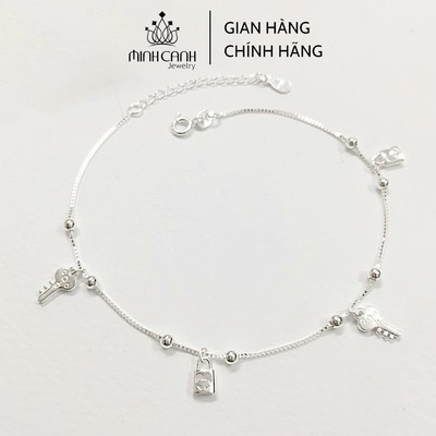 Lắc Chân Bạc 925 Chìa Khóa Và Ổ Khóa - Minh Canh Jewelry