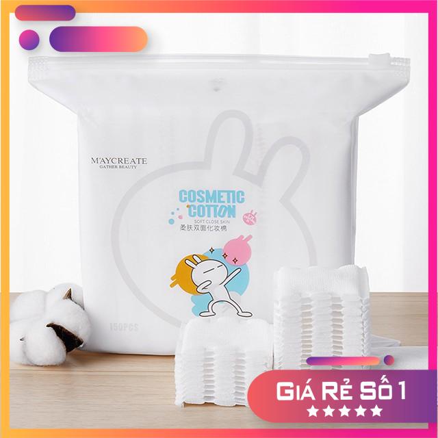 Set Bông Tẩy Trang 150 Miếng Maycreate Thỏ  Soft Close Skin Mẫu Mới