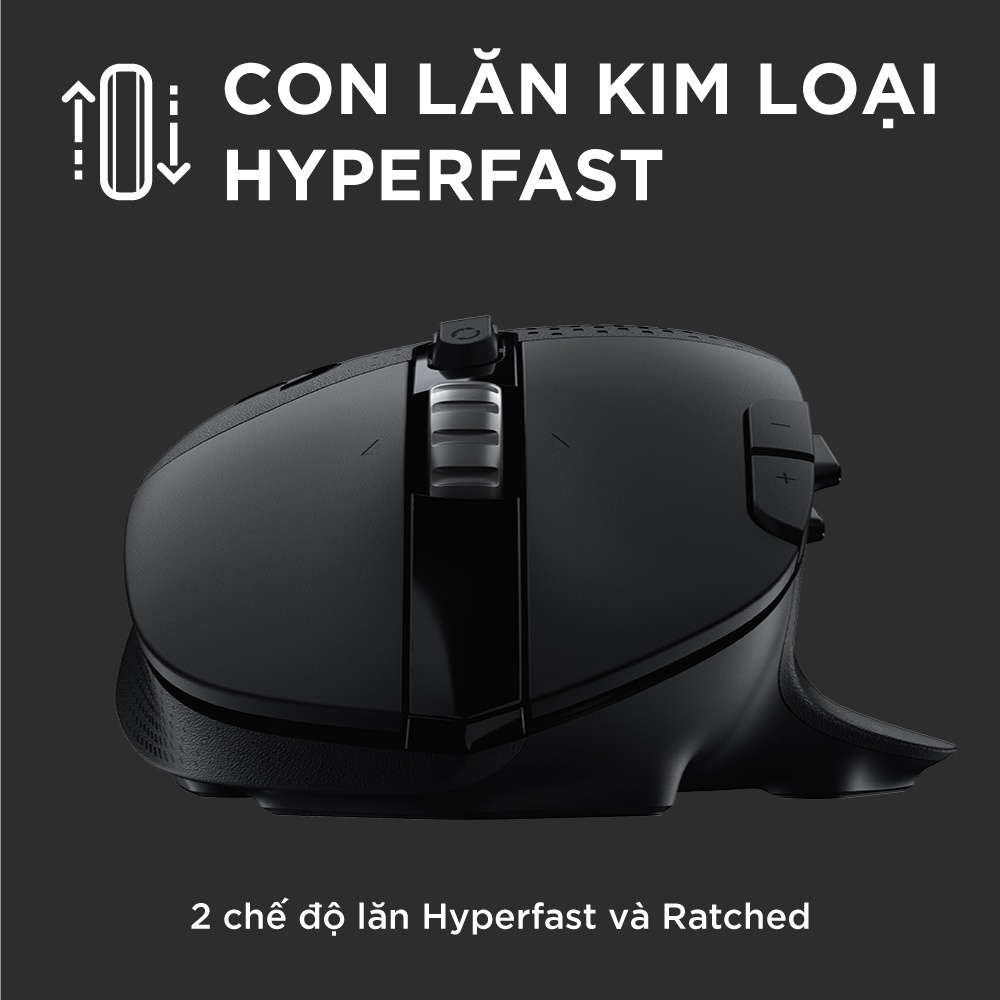 Chuột game không dây Logitech G604 - Cảm biến 25k, 15 nút lập trình, Bluetooth/USB - Hàng Chính Hãng