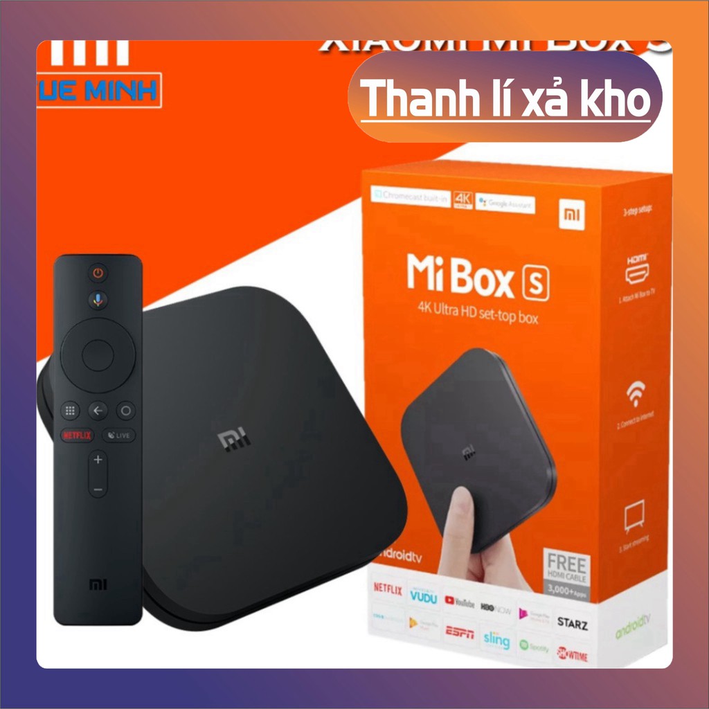 XẢ KHO HANG  Android Tivi Box Xiaomi Mibox S - Hàng Digiworld phân phối chính hãng XẢ KHO HANG