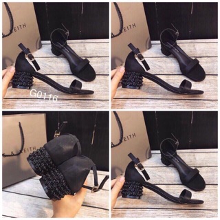 Sandal basic gót hoa