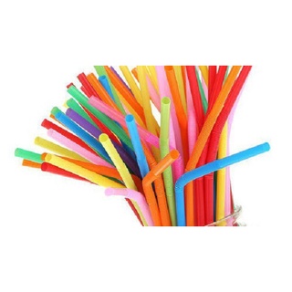 1 bịch ống hút nhựa cong phi 6
