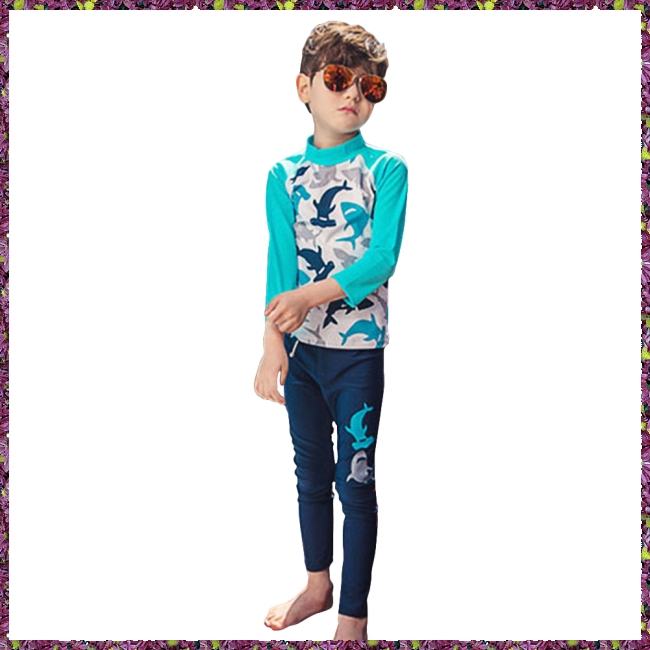 Bộ đồ bơi dài tay hình cá heo cho bé trai | BigBuy360 - bigbuy360.vn