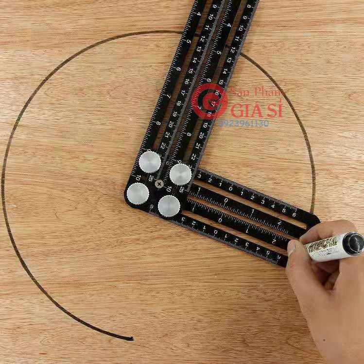 Thước đo 6 góc gấp,lỗ định vị đa năng ❤️freeship❤️