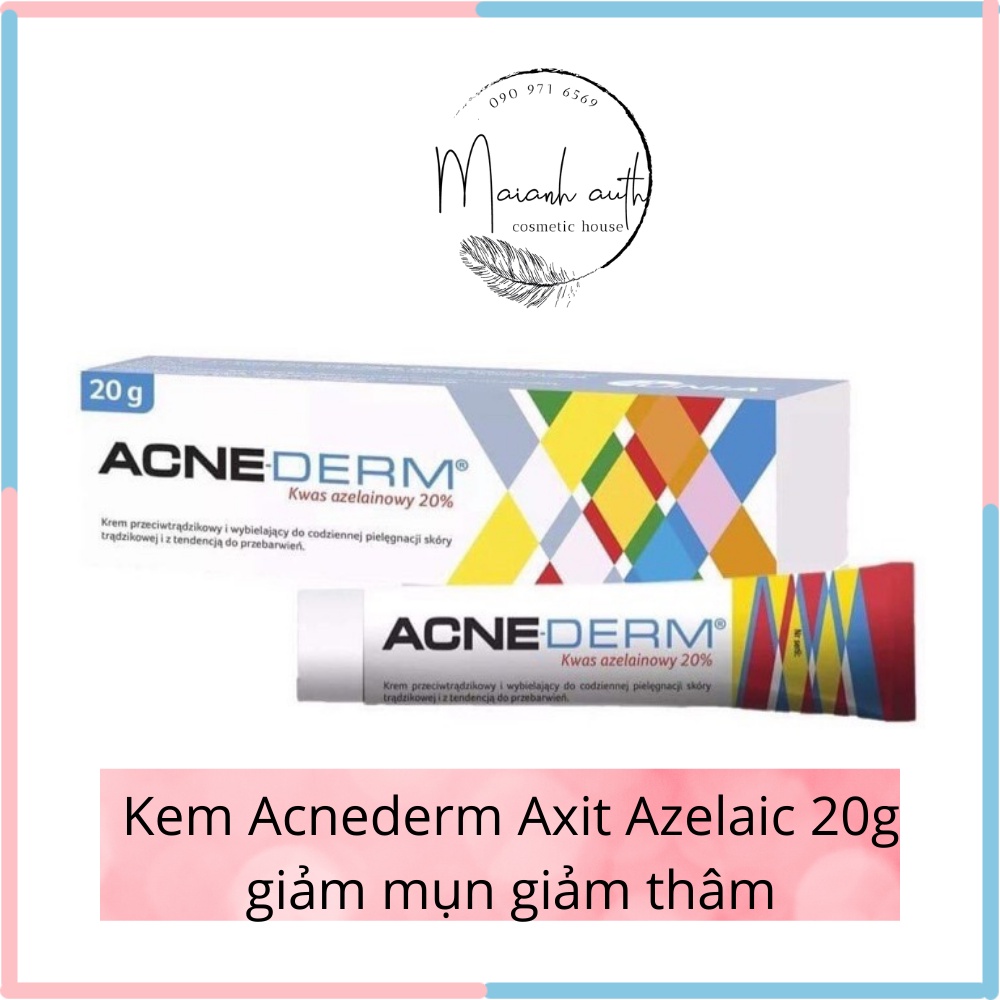 Kem Acnederm Giảm Mụn Làm Trắng Da Acne Derm 20% Axit Azelaic 20g