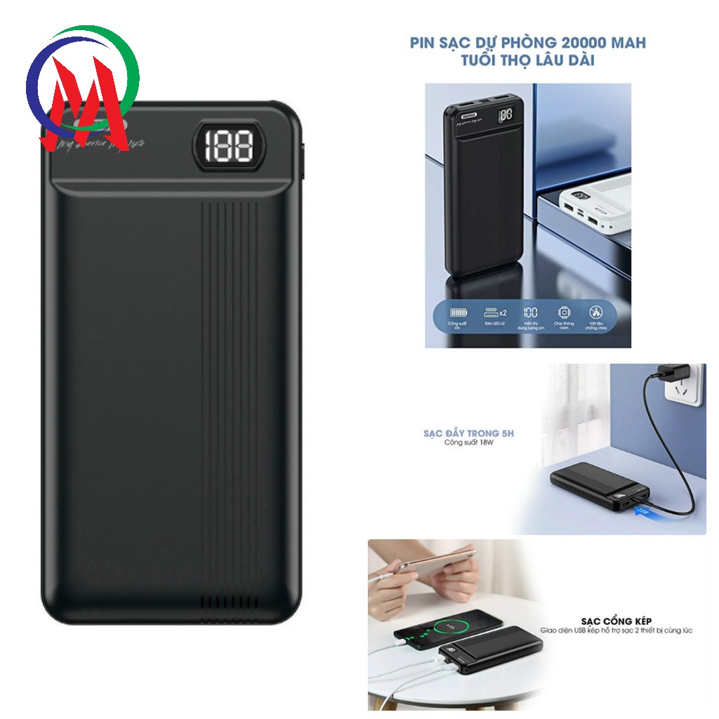 Pin dự phòng remax RPP-106 20.000mah chính hãng
