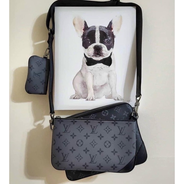 Túi đeo chéo nam set 2in1 Lv Trio Super fullbox