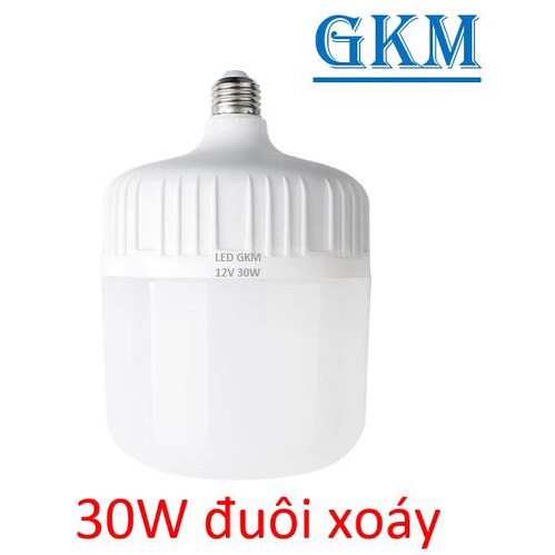 Bóng đèn led DC 12V và AC/DC 12V~85V, công suất 20W 30W 40W 50W siêu sáng, loại đuôi xoáy và loại dây kẹp 3 mét