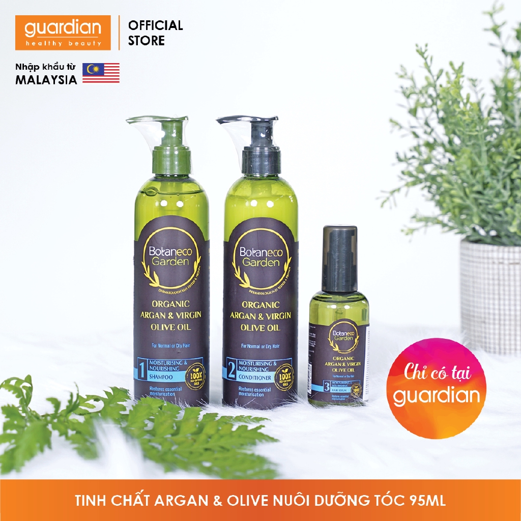Serum dưỡng ẩm và nuôi dưỡng tóc Botaneco Garden Organic Argan & Virgin Olive Oil (95ml) | BigBuy360 - bigbuy360.vn