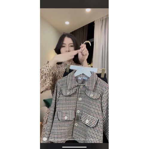 Pass set gồm áo dạ và chân váy dài Loan Lâm size M