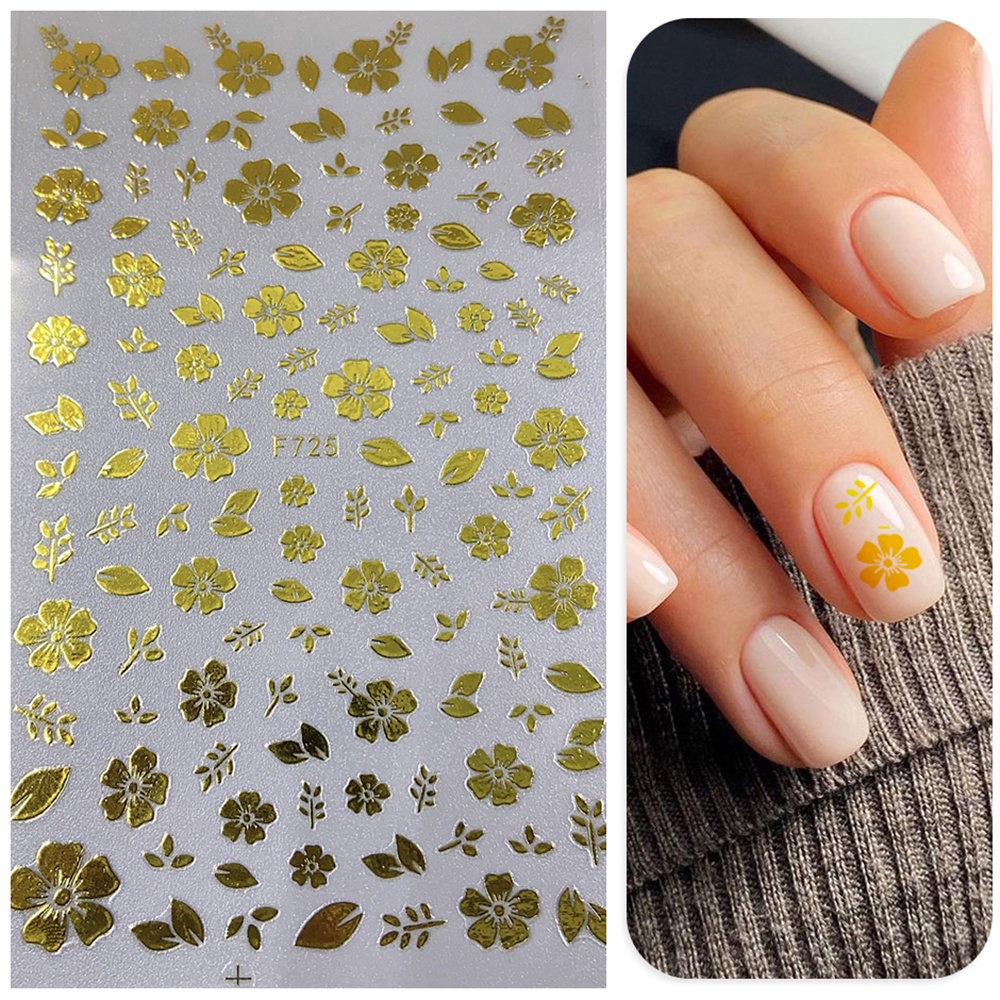 [Hàng mới về] Miếng Dán Trang Trí Móng Tay Hình Hoa Anh Đào 3D Diy