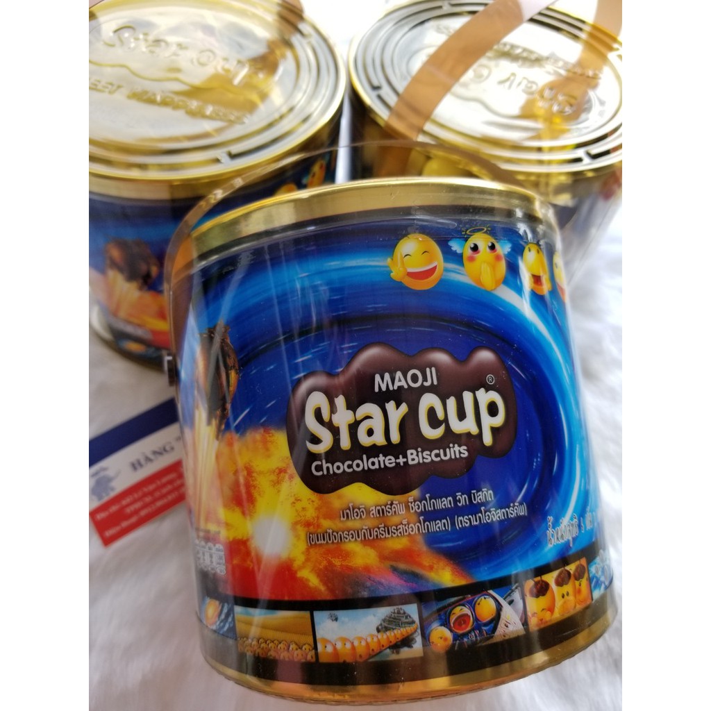 Bánh Maoji Star Cup Thái Lan 600g (Bánh Starcup Hộp 100 cái)