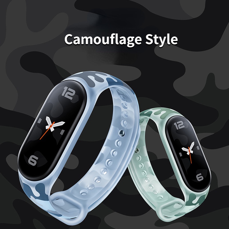 Dây Đeo TPU Trong Suốt Họa Tiết Rằn Ri Cho Mi band 7/6/5 4/3