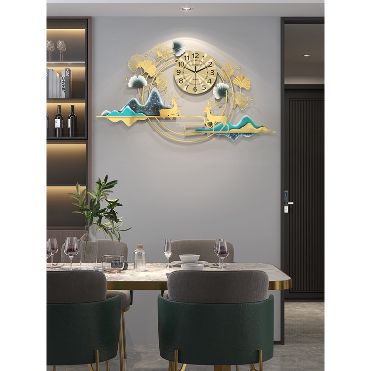 Đồng hồ treo tường phòng khách SENCOM, đồng hồ trang trí decor size lớn cao cấp - 2939