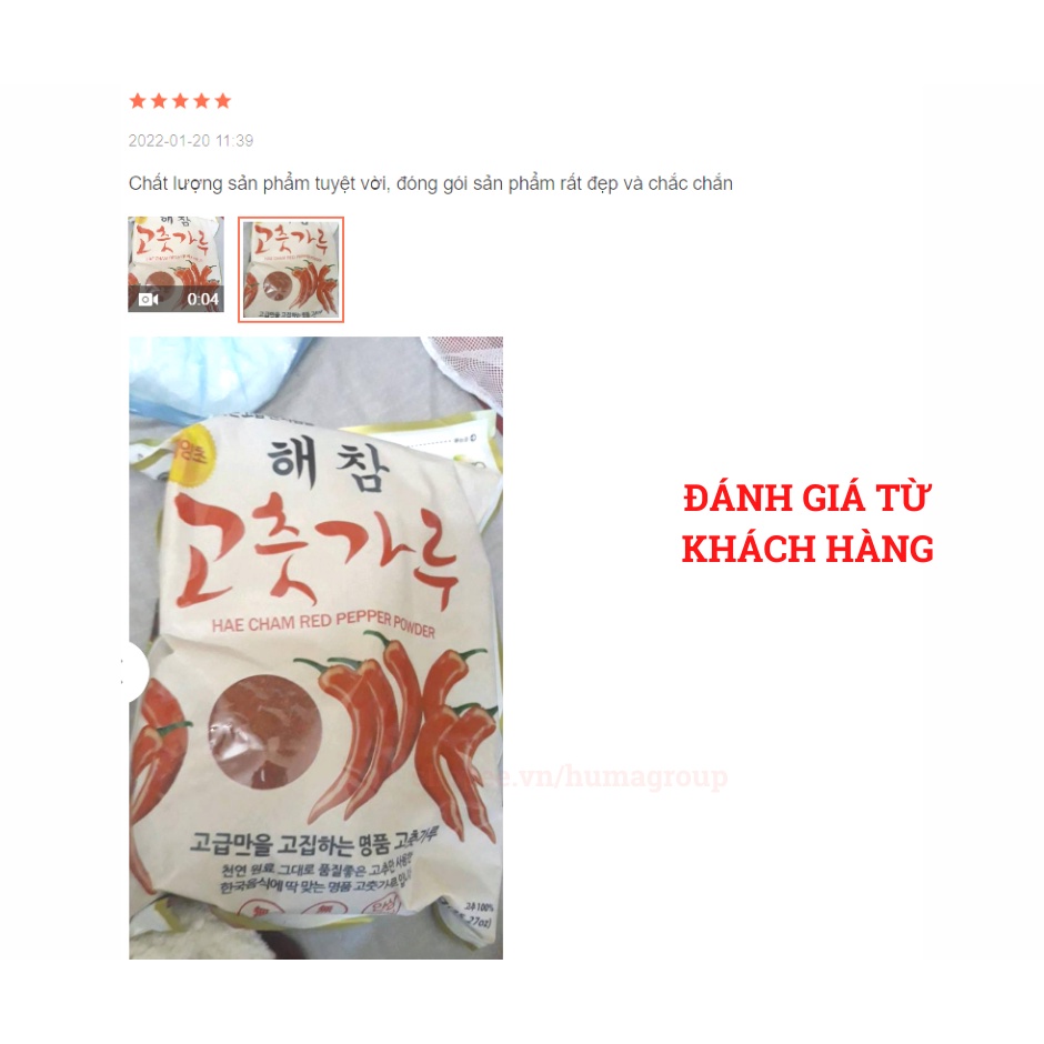 1KG Bột Ớt Làm Kim Chi, Mì Cay Hàn Quốc Haecham, Nongwoo Vảy, Mịn Nhập Khẩu Chính Hãng