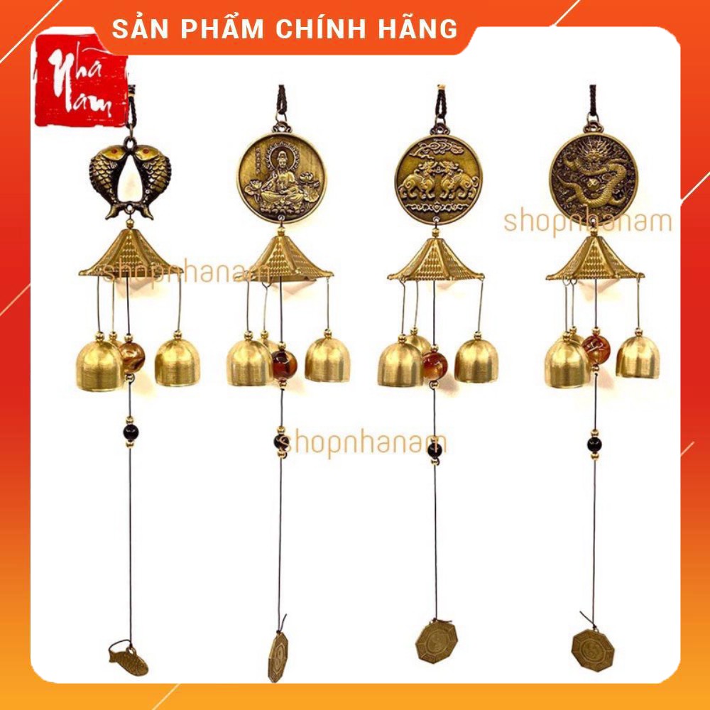 Chuông gió phong thủy ống đồng trang trí nhà cửa