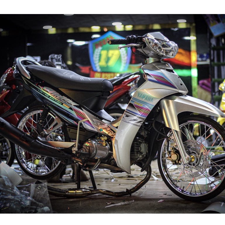 Tem Rời Yamah Sirius 110 Dán Xe Bạc