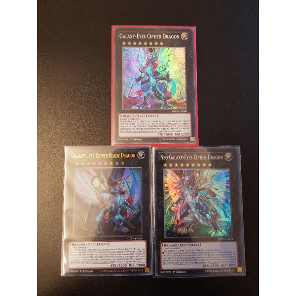 Lá bài x 3 Galaxy Eyes Cipher Dragon, Neo Galaxy Eyes Cipher Dragon, Blade dragon