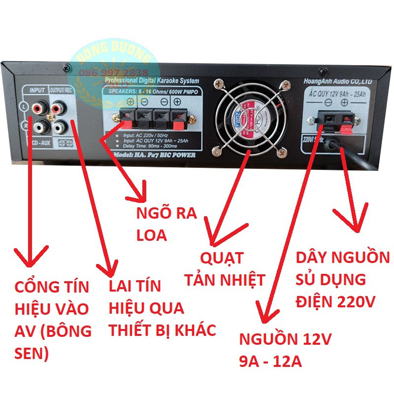 [Mã ELHACE giảm 4% đơn 300K] AMPLI MINI PA7 LOẠI CÔNG SUẤT LỚN 600W - CÓ DC 12V VÀ AC 220 - HÀNG CHÍNH HÃNG ORIOLE