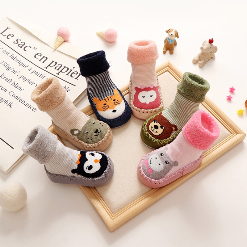 Vớ Dày Dặn Chống Trượt In Họa Tiết Hoạt Hình Dễ Thương Cho Bé Sơ Sinh