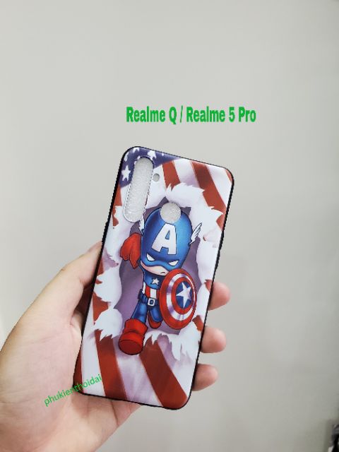 Ốp lưng Oppo Realme Q / Realme 5 Pro dùng chung dẻo TPU in 3D cao cấp chất đẹp