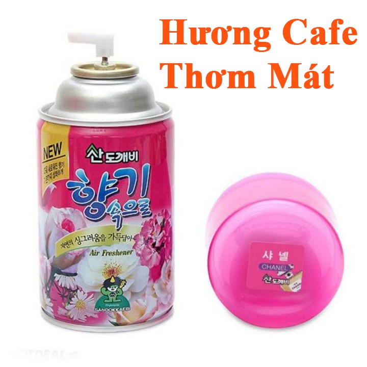 Bình xịt khử mùi ô tô hương cafe - Hàn Quốc, lọ xịt khử mùi đa năng