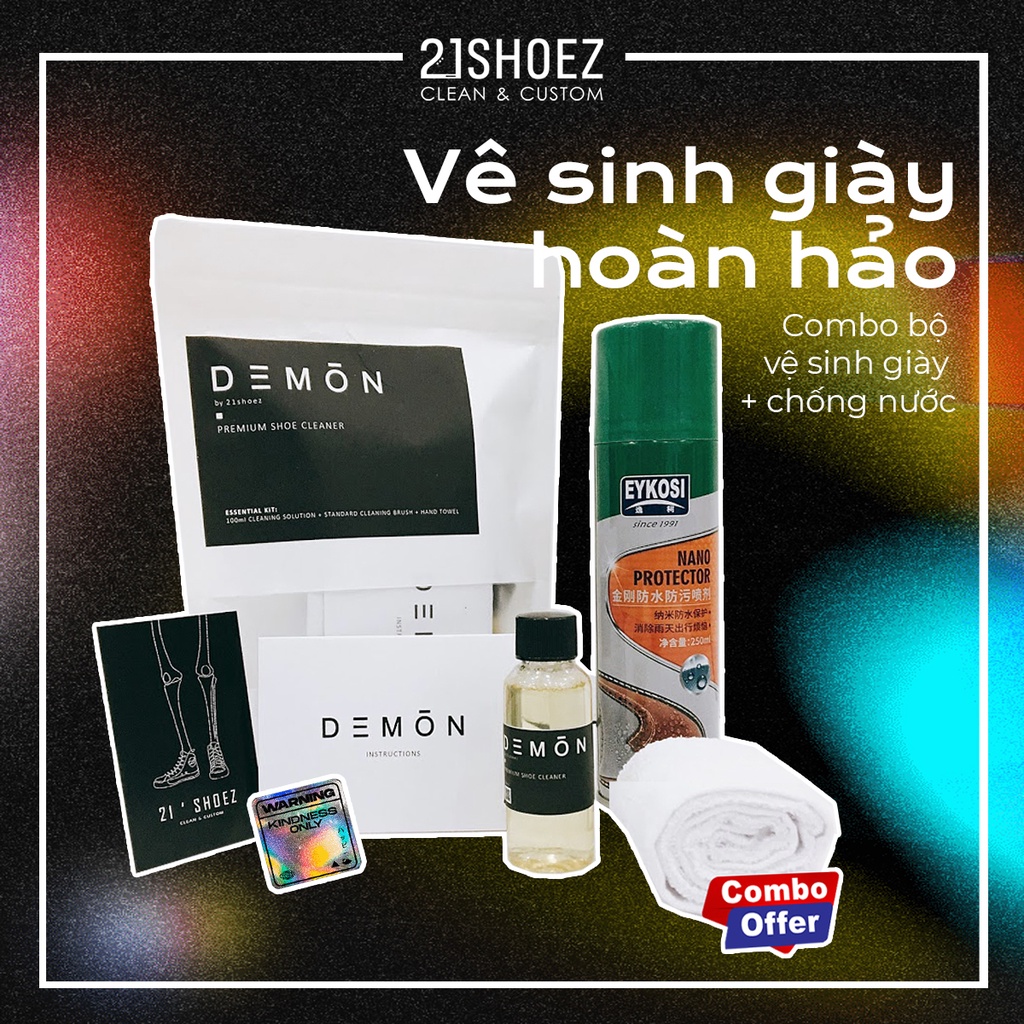 Combo Bộ Vệ Sinh Giày DEMON Và Nano EKOSY Chống Nước