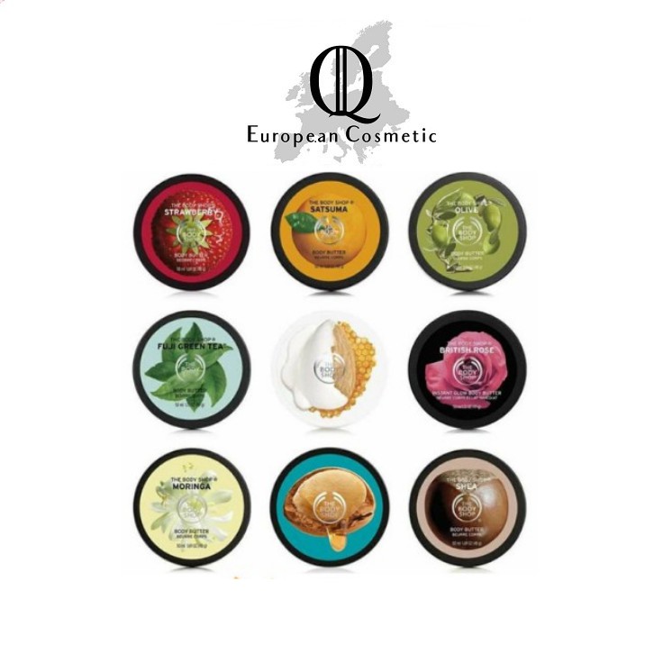 Bơ dưỡng thể the body shop body butter dưỡng da mềm mịn, căng sáng da, mờ thâm da, giảm rạn da sau sinh