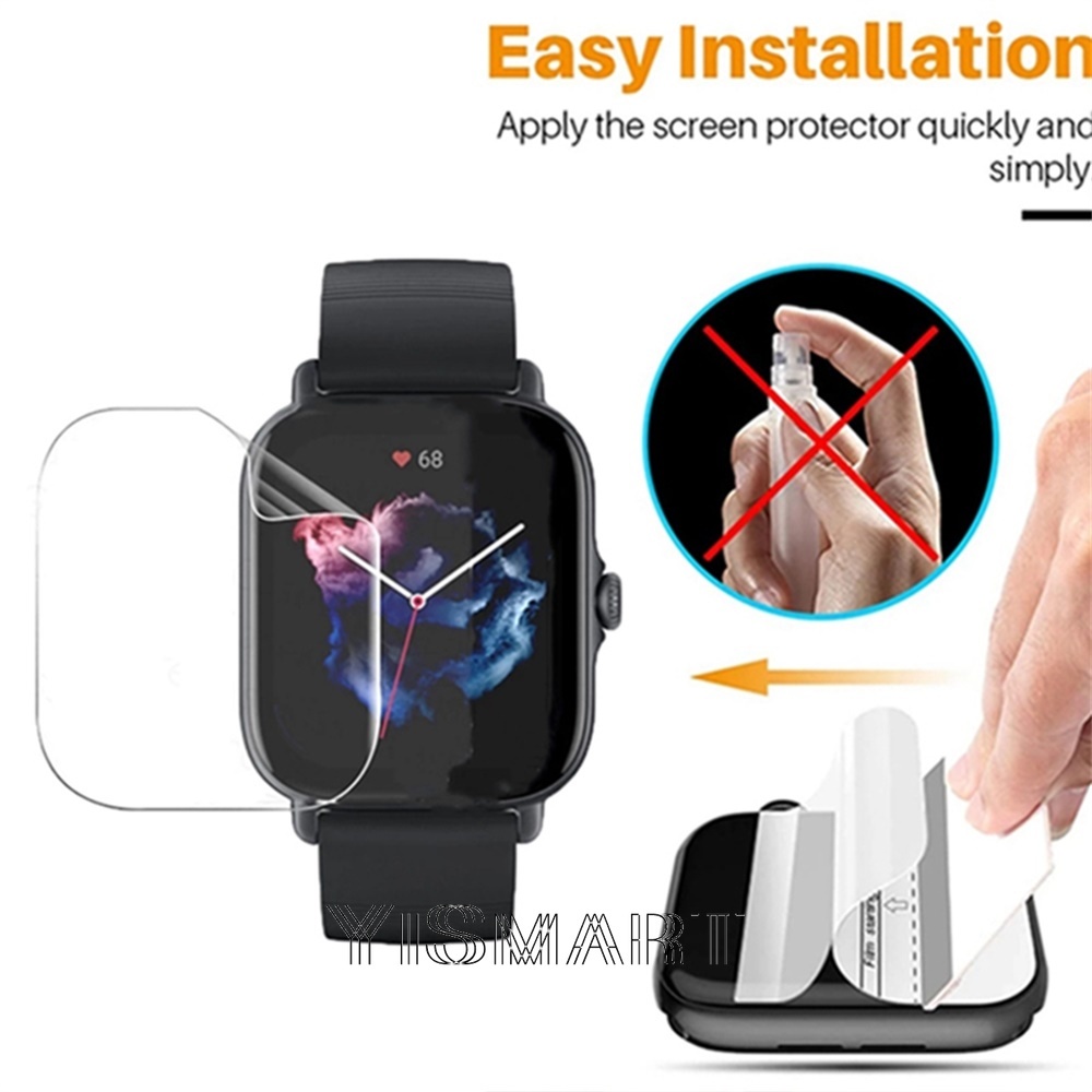 Miếng dán bảo vệ màn hình bằng TPU mềm dành cho đồng hồ thông minh Amazfit GTS 3 GTS3 GTS2 Mini GTR 3 Pro GTR3
