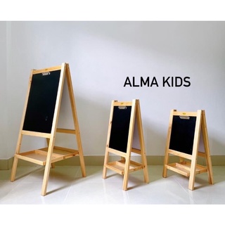 Bảng vẽ thông minh giá vẽ mini cho bé giá vẽ đa năng 2 mặt alma kids amk2102.