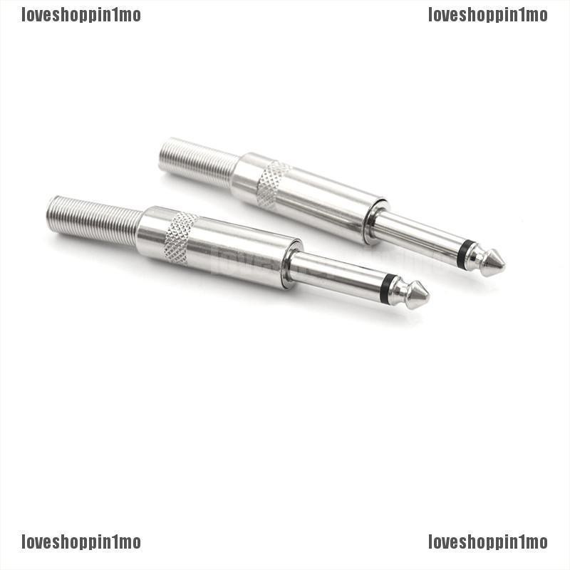 [ZSHOP] 2 Cái 6.35mm Nam Cắm 6.5mm Đầu Nối Mono Âm Thanh Cắm Jack Cắm Micro Cắm