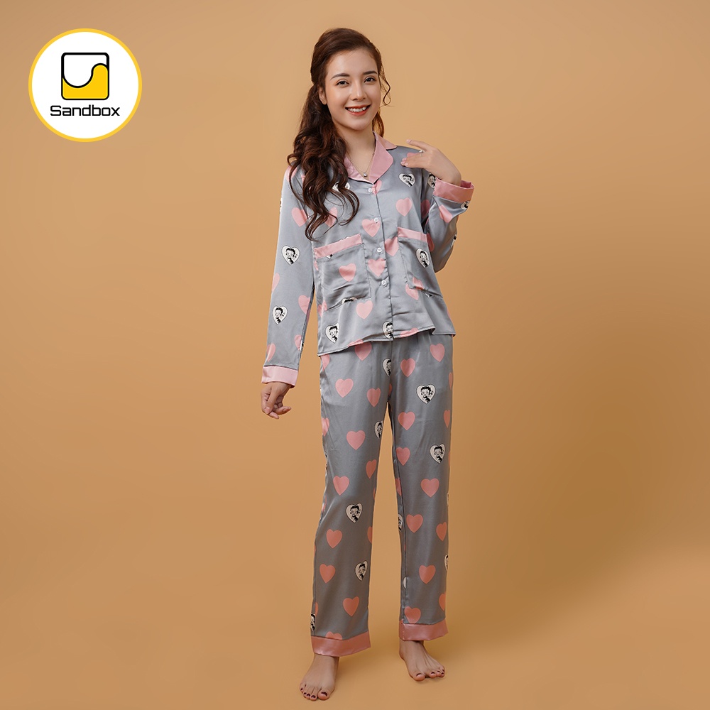 Bộ Mặc Nhà Pijama Lụa Dài SANDBOX TK003