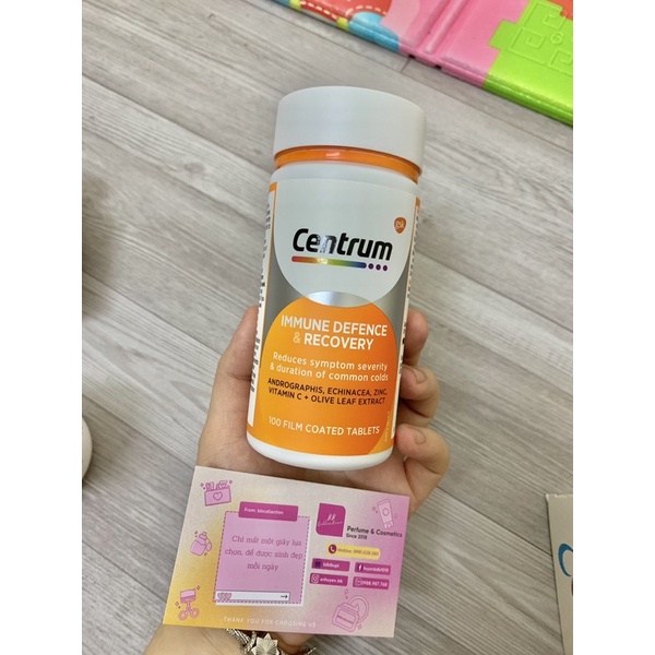 Viên Uống Hỗ Trợ Tăng Cường Miễn Dịch Centrum Immune Defence 100 viên của Úc