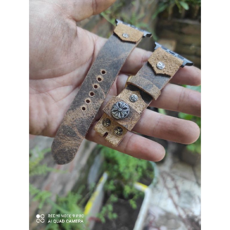 Dây da đồng hồ vân rạn 1 lớp chất bụi