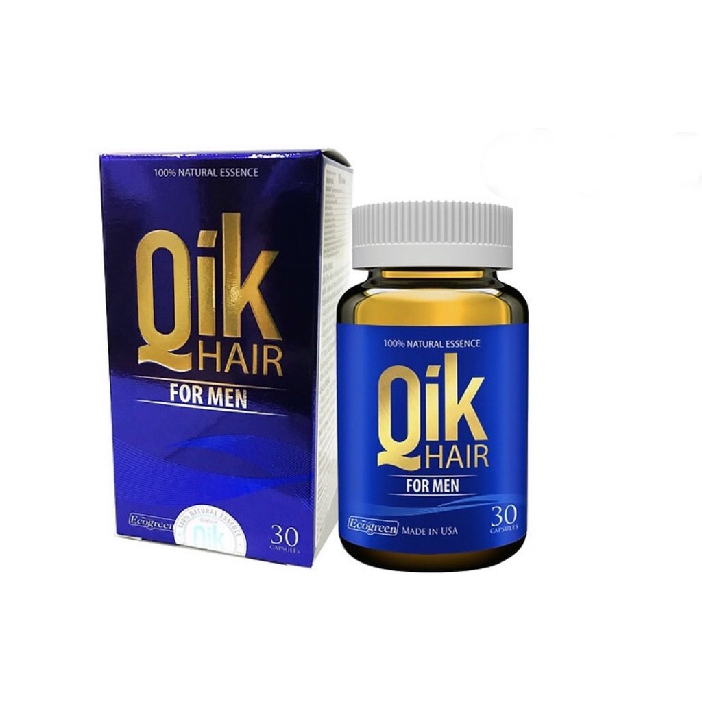 (Chính hãng có tem tích điểm) Qik Hair For Men - hỗ trợ ngăn rụng tóc,kích thích mọc tóc - Amipharma