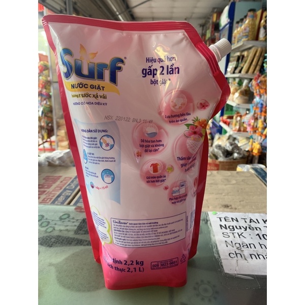 Nước giặt Surf hương cỏ hoa diệu kỳ - Túi 1.7 kg