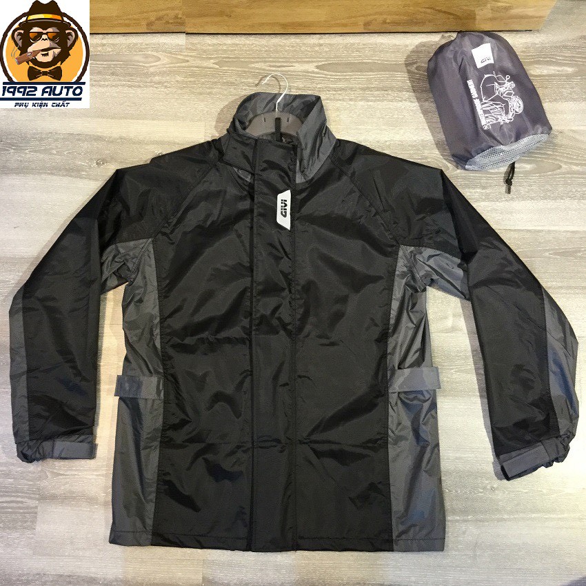 Áo Mưa Bộ Givi RIDER TECH Rain Suit Black Grey RRS07