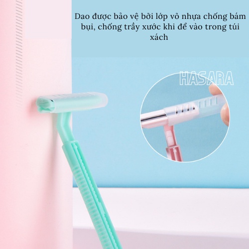 Dao cạo lông nách, vùng kín, lông tay, chân ,mặt 3 lưỡi dành cho phụ nữ HA0265 - Hasara