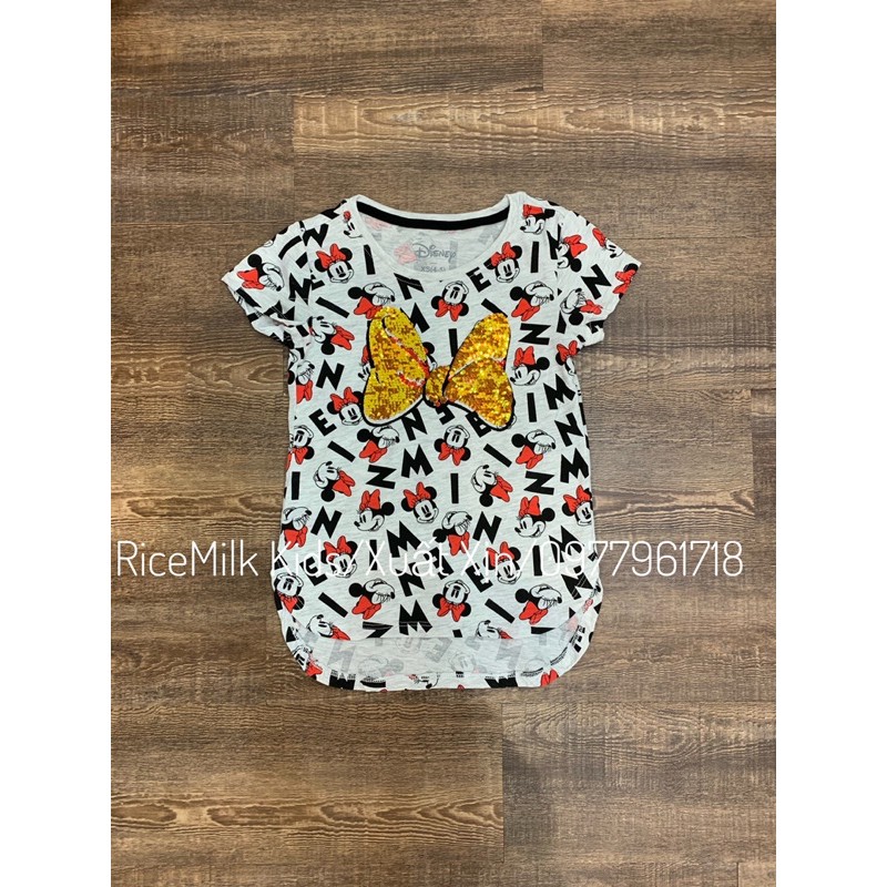 Áo cộc Thun hình mickey Sequin Đổi Màu cho bé