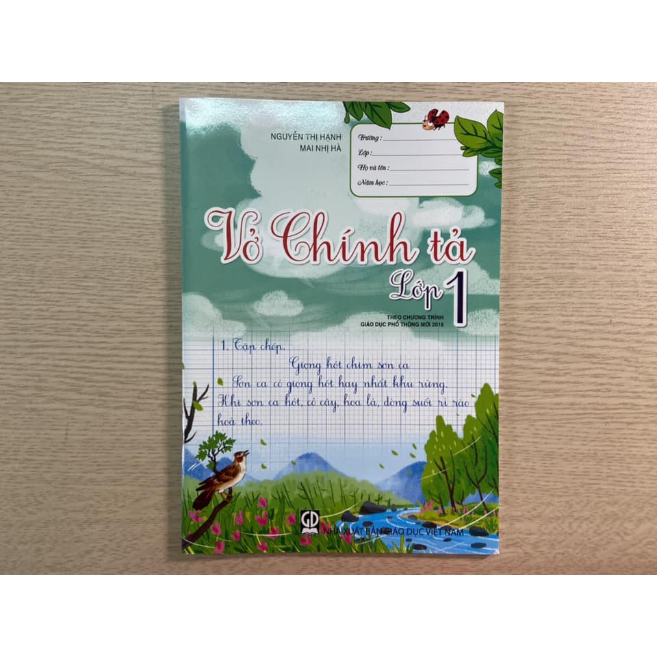Sách - Vở chính tả lớp 1 (Chương trình giáo dục phổ thông 2018)