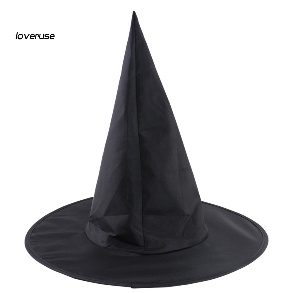 Mũ Phù Thủy Màu Đen Hóa Trang Halloween Cho Nữ