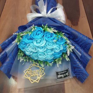 Bó hoa hồng sáp 30 bông bó tròn