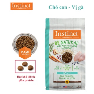 Thức Ăn Cho Chó Con Instinct Be Natural For Puppy Túi 2kg-Thịt Gà Và Gạo Lức